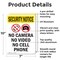 Signmission No Camera No Video With Symbol OSHA Security Notice Sign, Aluminum, 7in W x 10in L, 2PK OS-2PACK-SN-A-710-V-11720 - alternate 6